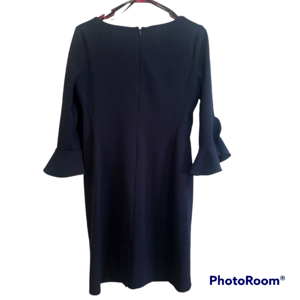 Karl Lagerfeld Blue Tulip Ruffle Sleeve Dress 8p